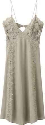 Mango Sequin Lace Sleeveless Midi Dress in Pastel Green at Nordstrom, Size 6