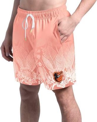 Margaritaville Mens Margaritaville Coral Baltimore Orioles Lagoon Fiesta Swim Shorts at Nordstrom, Size Xx-Large