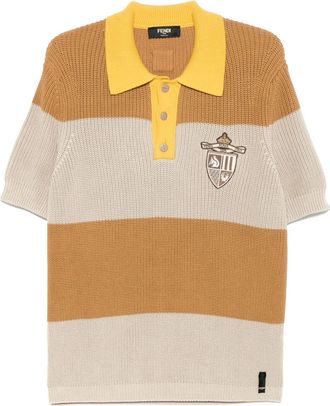 Fendi Polo a righe - Marrone