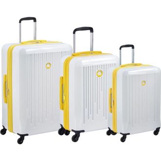 DELSEY Paris Christine 3-Piece Hardside Expandable Suitcase Set in White/yellow at Nordstrom