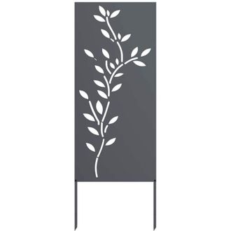 vidaXL Pantalla De Privacidad Para Jard&iacute;n Floral Antracita 50 X 140 Cm Vidaxl