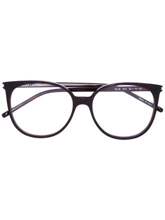 Saint Laurent Eyewear ronde brilmonturen - Bruin