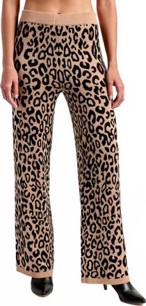 Kerisma Leopard Knit Pants In Brown