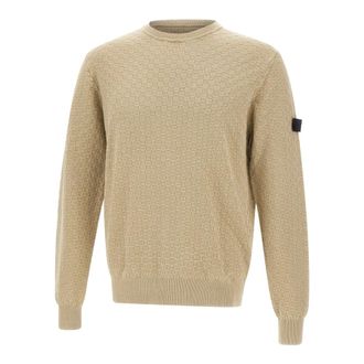 Peuterey Round-neck Knitwear, male, Beige, Size: 3XL Omnium Sweater