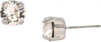 Sorrelli Simple Stud Earrings In Crystal/palladium