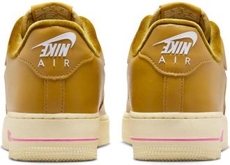 Nike Womens Air Force Sneaker Bronze Leather Upper Rubber