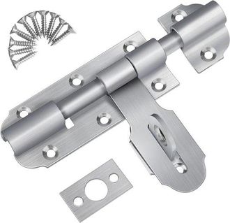 OEM Cerrojo Exterior De Acero Inoxidable De 105 Mm Para Puertas, Con Cerradura Deslizante Y Candado, Apto Para Garajes