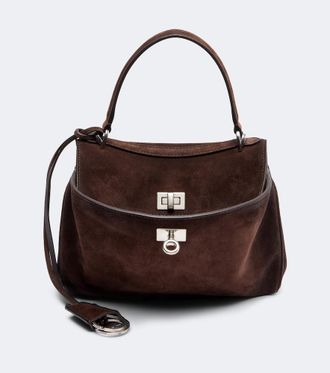 Balenciaga Rodeo Mini suede top-handle bag