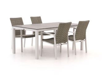Manifesto Furniture Manifesto Villongo/Fidenza 183cm dining tuinset 5-delig stapelbaar