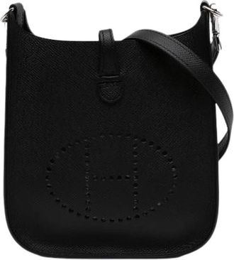 Herm&egrave;s Pre-owned Evelyne Schoudertas - Dames - Vintage Schoudertas - Zwart - ONE Size - Leer - Vintage
