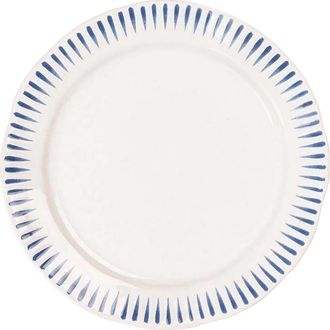Juliska Sitio Stripe Cocktail Plate in Whitewash/Delft Blue at Nordstrom