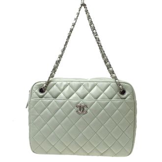 Chanel Camera Case Quilted Lambskin Blue Leather Handbag (Pre-Owned)