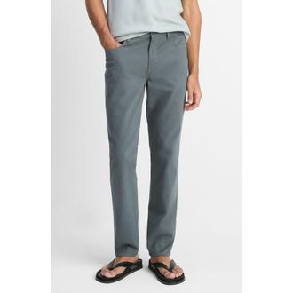 Vince Dylan Slim Fit Peached Stretch Cotton Pants in Harbor Blue at Nordstrom Rack, Size 38