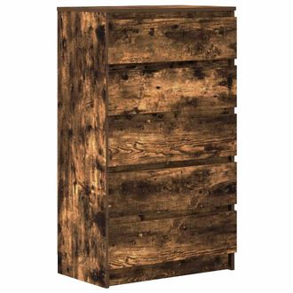 vidaXL C&oacute;moda De Madera Contrachapada Roble Ahumado 60x36x103 Cm Vidaxl