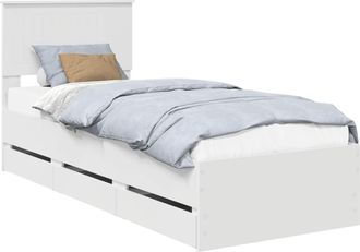 vidaXL Estructura De Cama Con Caj&oacute;n 75 X 190 Cm Madera Ingenieril Vidaxl