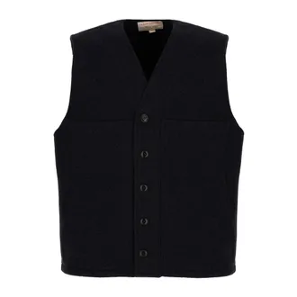 Filson Vests, male, Blue, Size: XL Mackinaw Wool Vest