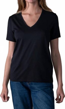 Anonym Apparel Romy Slub V-Neck Tee In Black