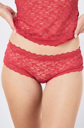 Papinelle Sleepwear Lulu Lace Boyshorts in Amour Rose at Nordstrom, Size Xx-Large