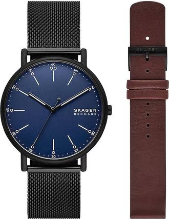 Skagen Signatur Quartz Blue Dial Mens Watch and Strap Set SKW6933SET