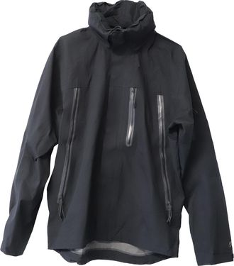 Nike Pre-owned Mens High Neck Windbreaker in Black - Size Medium