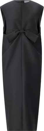 Balenciaga Midi Jurk - Dames - Casual kleedjes - Zwart - S - Wol - Kleedjes