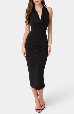 Bebe Sah Cowl Neck Body-Con Dress in Black at Nordstrom Rack, Size Small