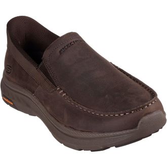 Skechers Pollard Osgood Leren Heren Cocoa Instappers