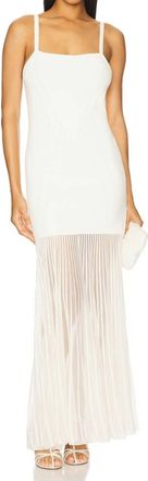 Nicholas Lyra Milano Stitch Maxi Dress In Ivory White