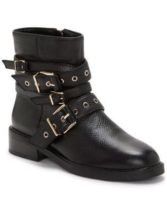 Vince Camuto Womens Vince Camuto Arielle Boots Black Buckle Strap Moto Bootie ZAP1413