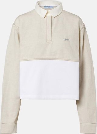 Prada Cotton and linen polo shirt