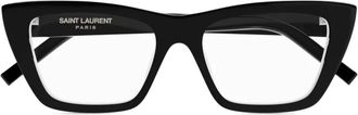 Saint Laurent Eyewear square-frame glasses - women - Acetate - 53 - Black