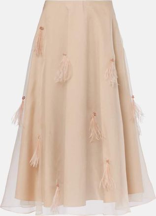 Dorothee Schumacher Gonna midi Sheer Volumes in organza di seta