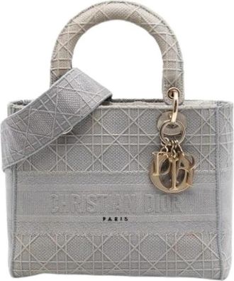 Dior Pre-owned Lady D-Lite - Dames - Vintage Handtas - Grijs - ONE Size - Vintage