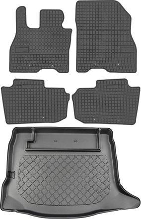 OEM Nissan Leaf Ii Hatchback Desde Enero De 2018. Juego: Alfombrillas De Goma Para Coche + Alfombrilla Para Maletero
