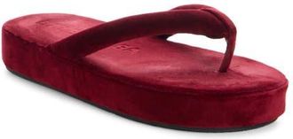Balenciaga Jet Lag Velvet Platform Flip Flop in Flame at Nordstrom, Size 10Us