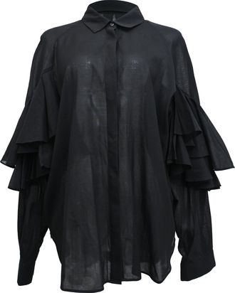 Toteme Locarno Shirt in Black Cotton