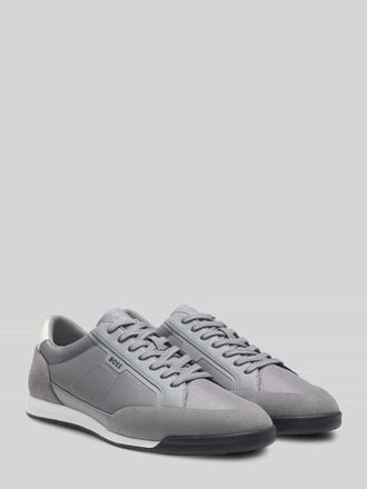 HUGO BOSS Sneaker mit Label-Schriftzug in Mittelgrau, Gr&ouml;&szlig;e 40