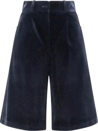 Actualee Pantaloncini Bermuda in Velluto - - Shorts - Donna - Blu - L
