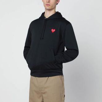 Comme Des Gar&ccedil;ons Black cotton hoodie