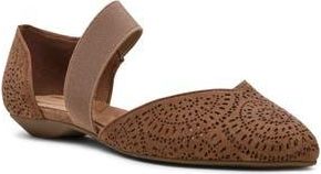 Anne Klein Orsolo Mary Jane Flat in Truffle Microsuede at Nordstrom Rack, Size 5.5