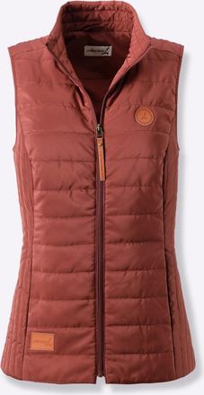 Casual Looks Steppweste CASUAL LOOKS, Damen, Gr. 36, rot (rotbraun), 100% Polyester, unifarben, Westen Steppweste