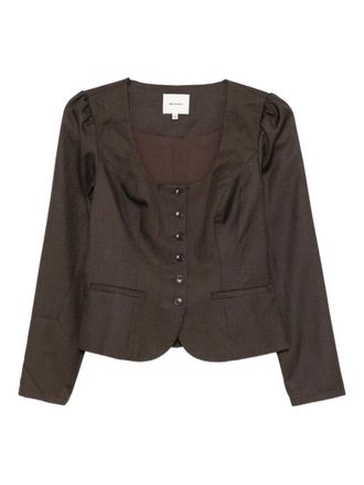 Reformation PRIMA jacket - women - Rayon/Polyester/Rayon - 6 - Brown