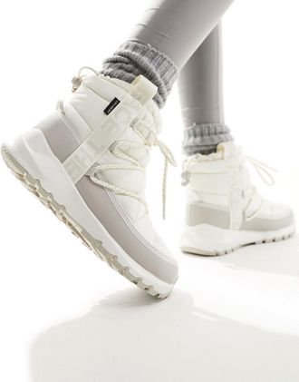The North Face Thermoball - Stivali stringati isolanti color crema e grigi-Bianco