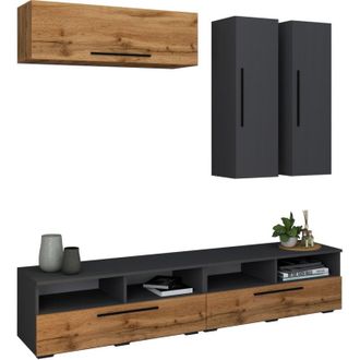 ebuy24 Muebles Vcm Tv Muro Habitable Con Suficiente Espacio De Almacenamiento Muro Montado Dimensiones 200 X An. 190 X T. 40 Cm Muebles Fernseh - Arila Xl (a