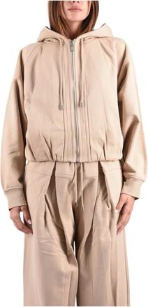 Sportmax Sudadera con cremallera frontal - Jackets - Mujer - Beige - XS