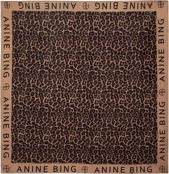 Anine Bing Sarong Eliza leopardato - Marrone