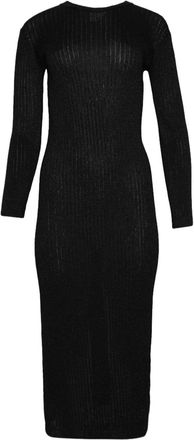 Alexandra Golovanoff Robe maxi ribbed dress - women - Cotton/Polyamide/Cashmere/Spandex/Elastane - M - Black