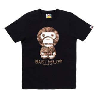 A Bathing Ape Tree Edge Camo Baby Milo T-Shirt Black 2L80-210-018-BLK