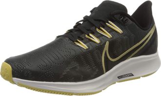 Nike Nike W AIR ZOOM PEGASUS 36 PRM, Womens Running Shoe, Dk Smoke Grey/Particle Grey/Black/Infinite Gold/Pale Ivory/Summit White, 6.5 UK (40.5 EU)