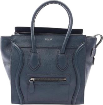 Celine Pre-owned Vintage Tote Bag - Dames - Pre-owned - Blauw - Maat: ONE Size Leer